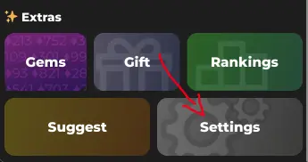 Bottom of Crazy Cards shop menu